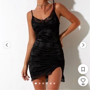 Black mini dress